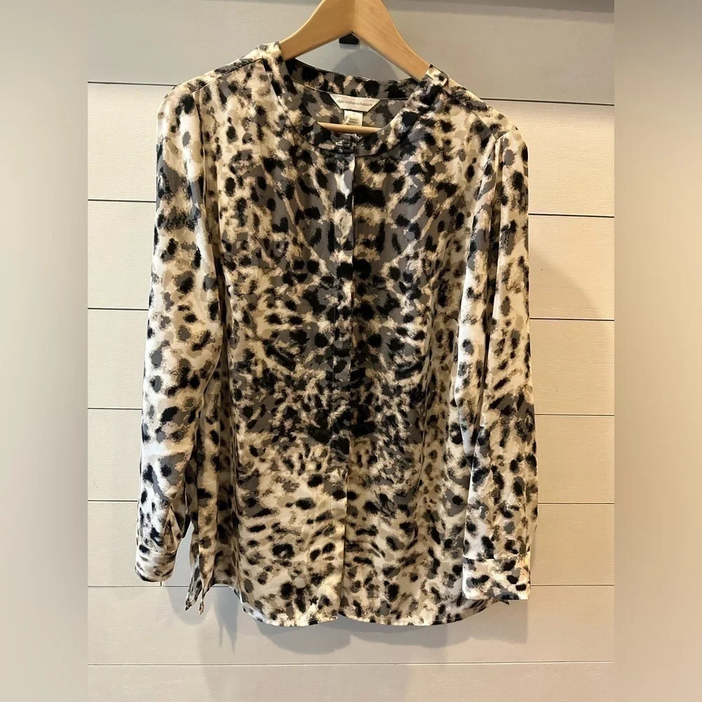 Christopher & Banks Leopard Blouse- women’s M